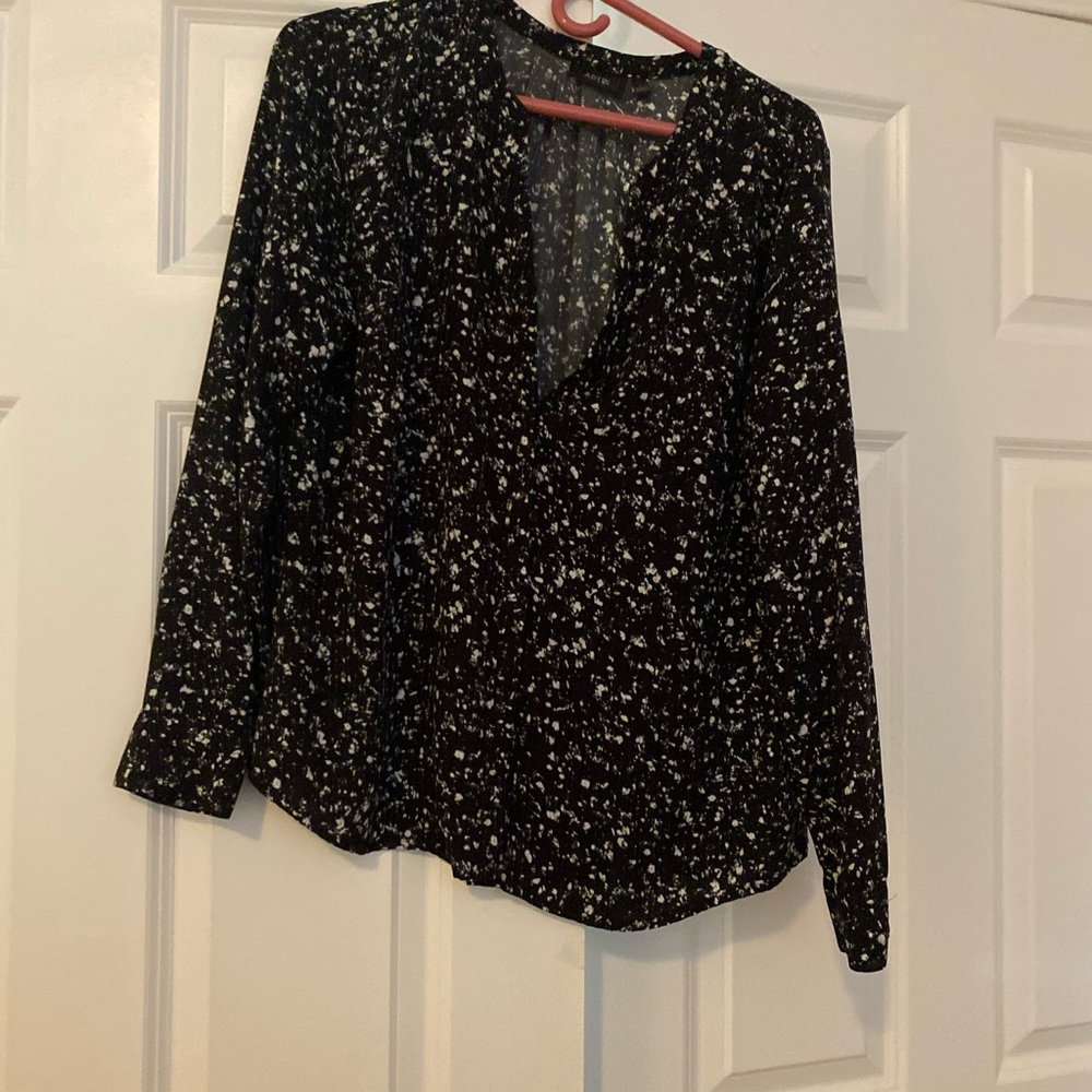 Black and white dress shirt